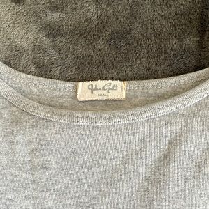Brandy Melville John Galt Grey cropped long sleeve shirt
